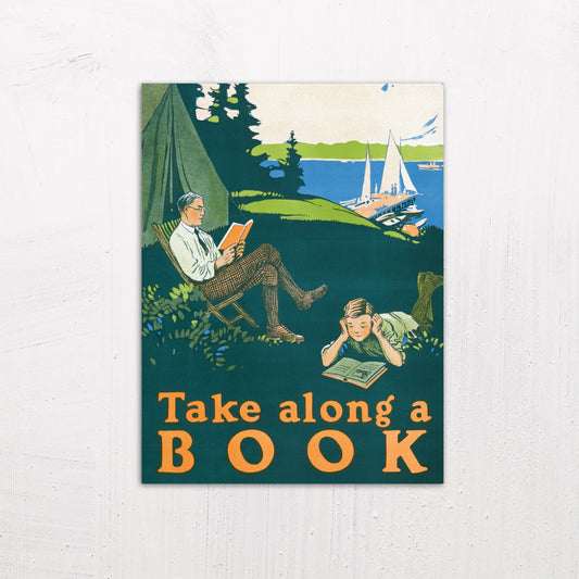 Take Along a Book Vintage Camping Poster (1910)