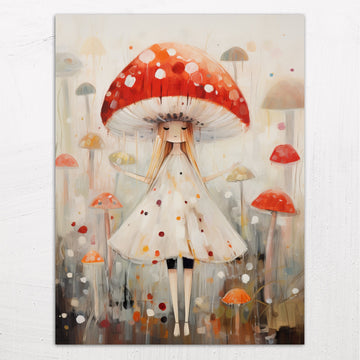 Adorable Mushroom Fairy Painting