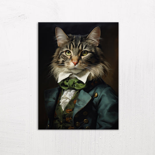 Pet Portraits - Victorian Gentleman Cat Painting