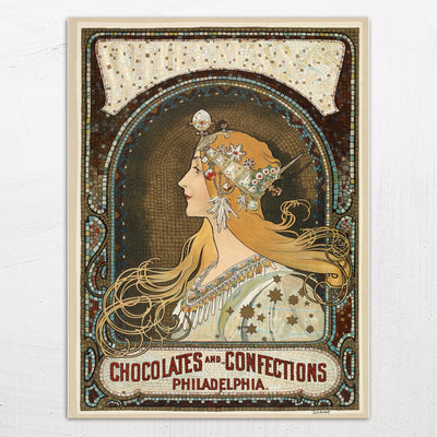 Whitman’s Chocolates & Confections Vintage Poster by Alphonse Mucha (1896)