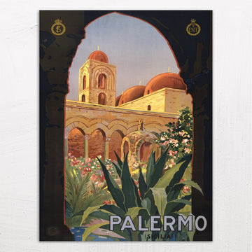 Palermo Sicilia, Vintage Travel Poster by Stab A. Marzi (1920)