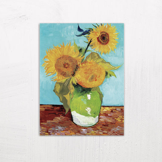Vase with Three Sunflowers by Vincent van Gogh (1888)