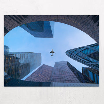 Cityscape with Aeroplane