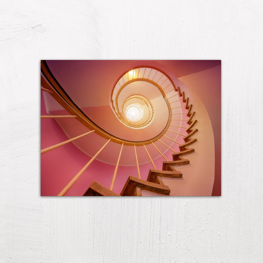Pink Spiral Staircase