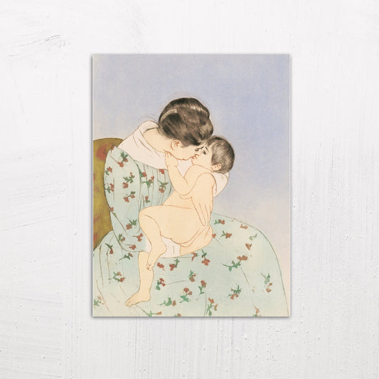 A Mother’s Kiss Illustration by Mary Cassatt (1891)