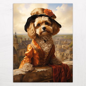 Pet Portraits - Georgian Lady Cockapoo Painting