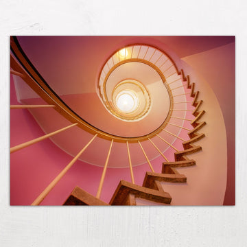Pink Spiral Staircase