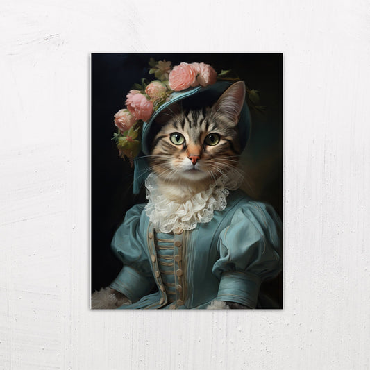 Pet Portraits - Georgian Lady Tabby Cat Painting